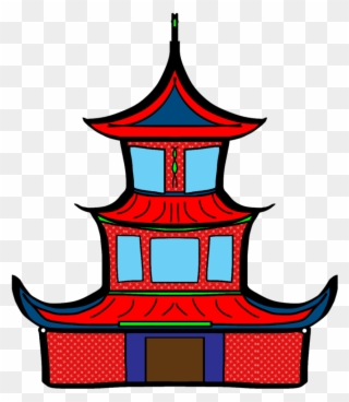 320x368 chinese pagoda clipart