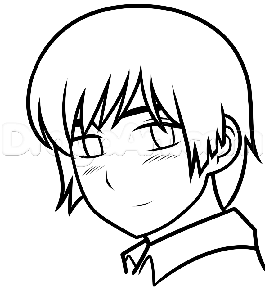 854x931 How To Draw Japan From Hetalia, Step