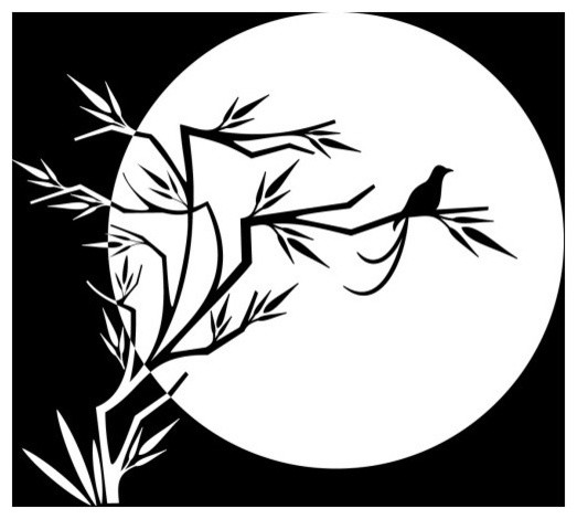 523x470 Japanese Sun Wall Decal