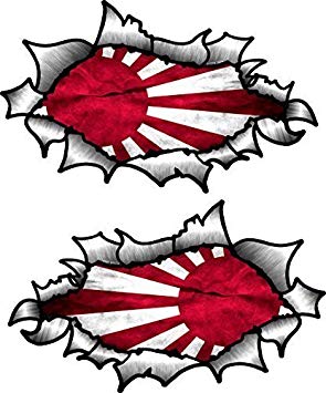 295x355 small handed pair of oval ripped open torn metal effect design
