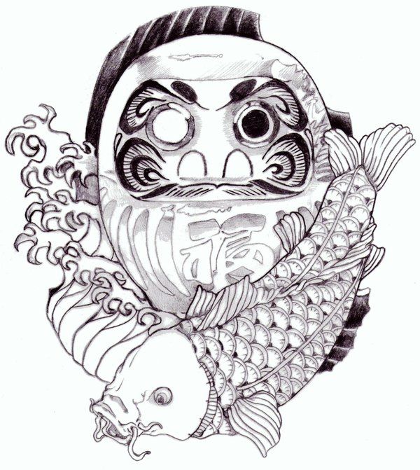 600x671 Daruma Drawing