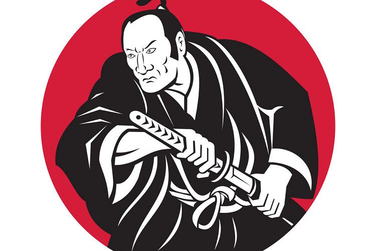 750x500 Japanese Samurai Warrior Drawing Sword