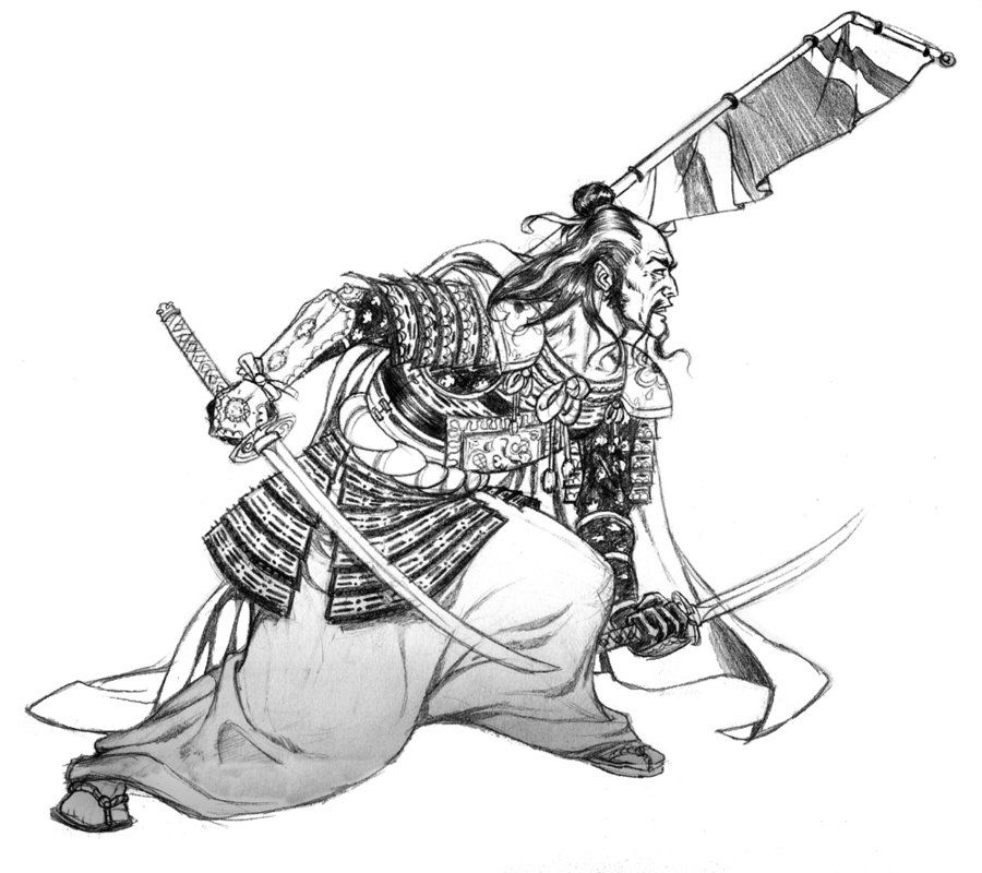 900x800 japanese in samurai drawing, samurai