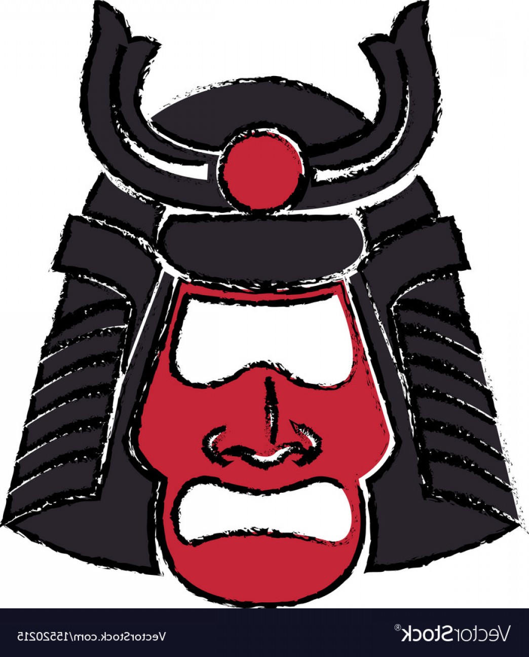 1044x1296 Samurai Face Mask Japanese Warrior Image Vector Sohadacouri