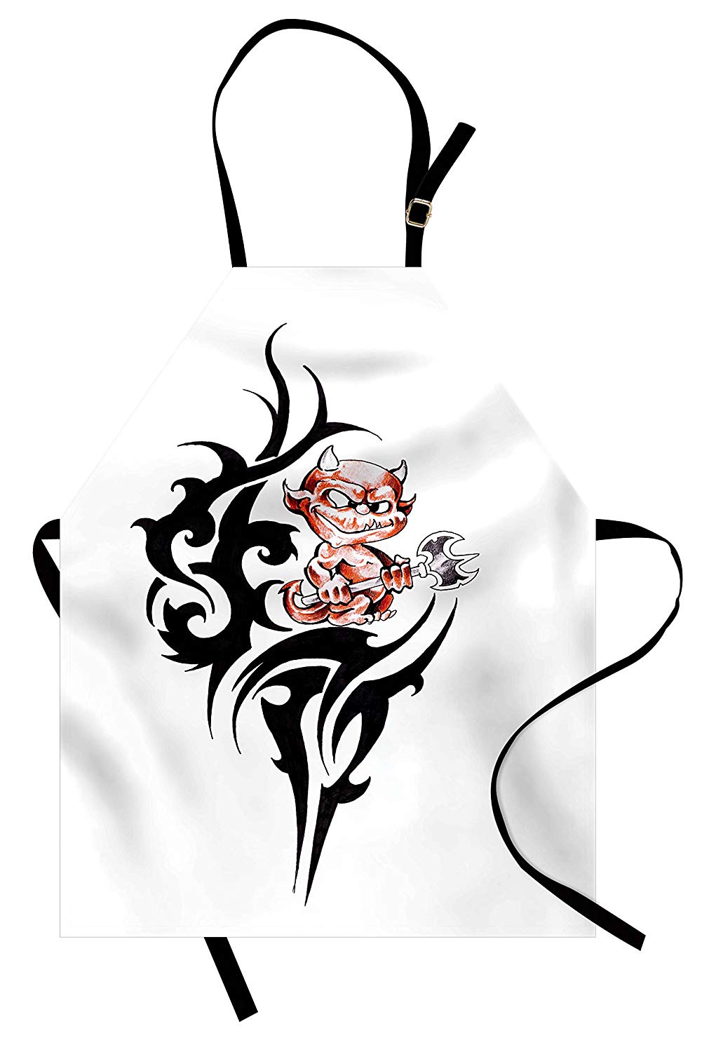 1011x1500 Lunarable Tattoo Apron, Cute Devil On Top Of Japanese