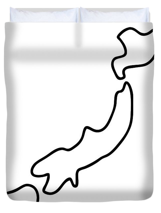 645x853 Japan Japanese Map Duvet Cover For Sale