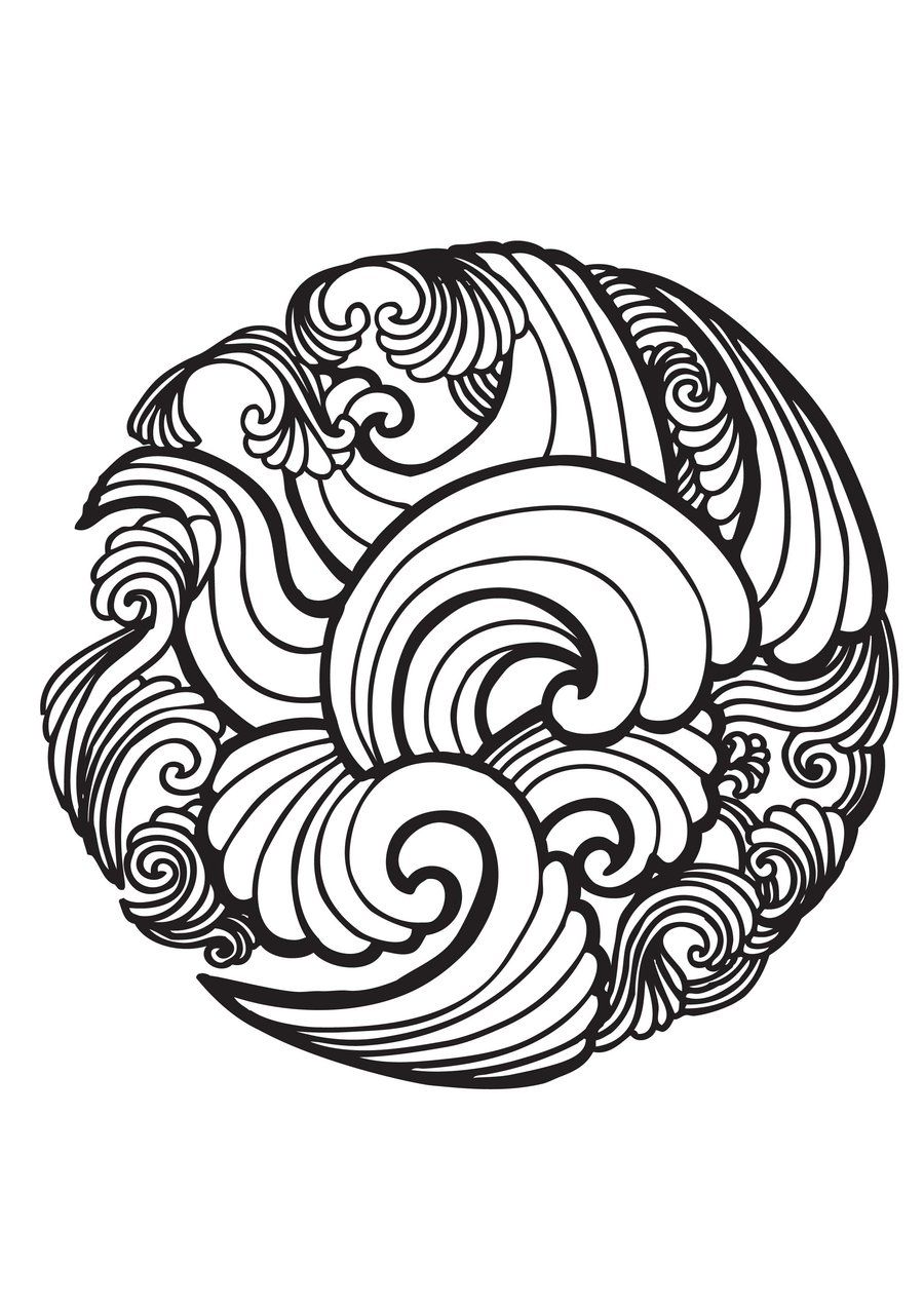900x1273 Digital Design In Wave Drawing