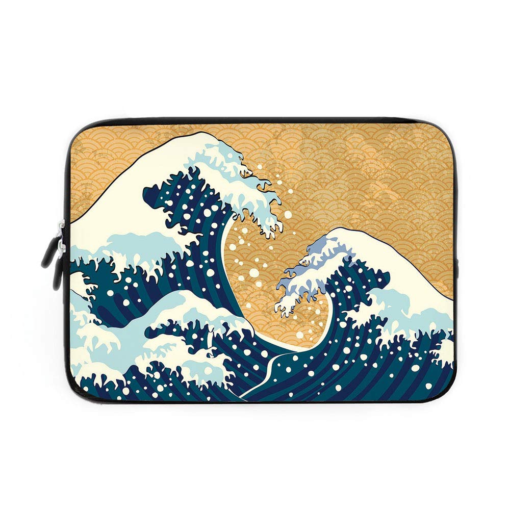 1000x1000 japanese wave laptop sleeve bag,neoprene sleeve case