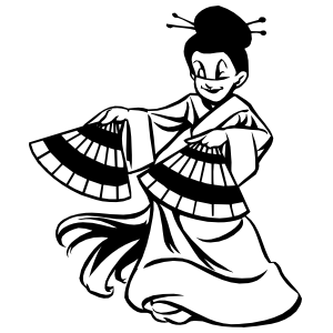 300x300 Japanese Woman Sticker