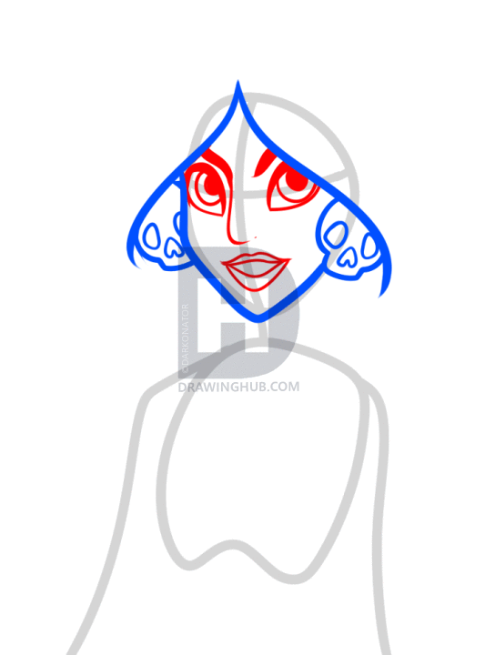 533x720 How To Draw Goth Jasmine, Step