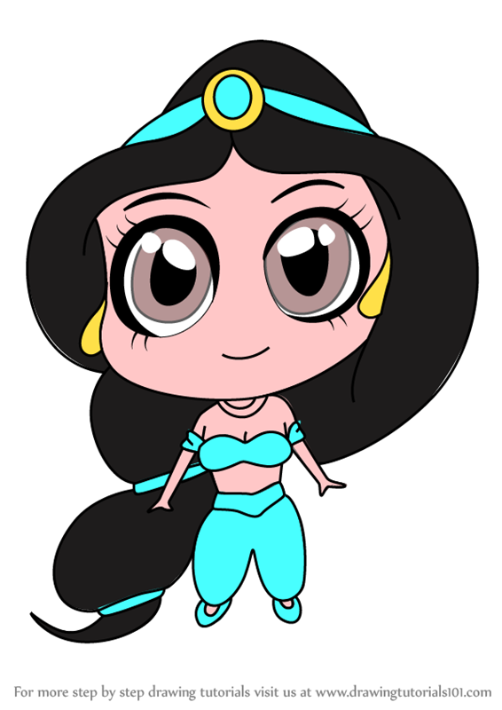 566x800 Learn How To Draw Chibi Princess Jasmine