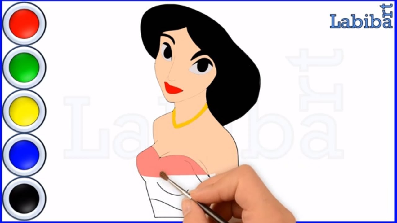 1280x720 how to draw princess jasmine easy princess jasmine drawing step