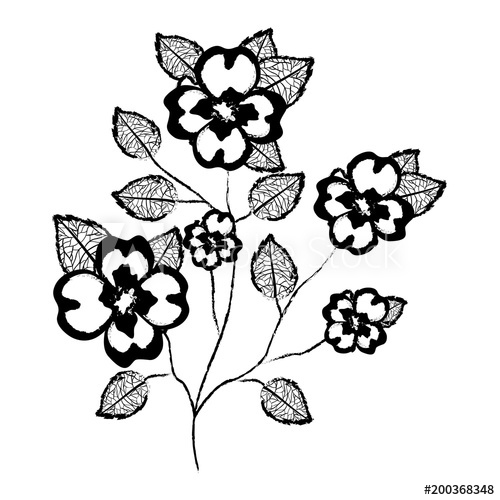 500x500 Cute Jasmine Flower With Leafs Decorative