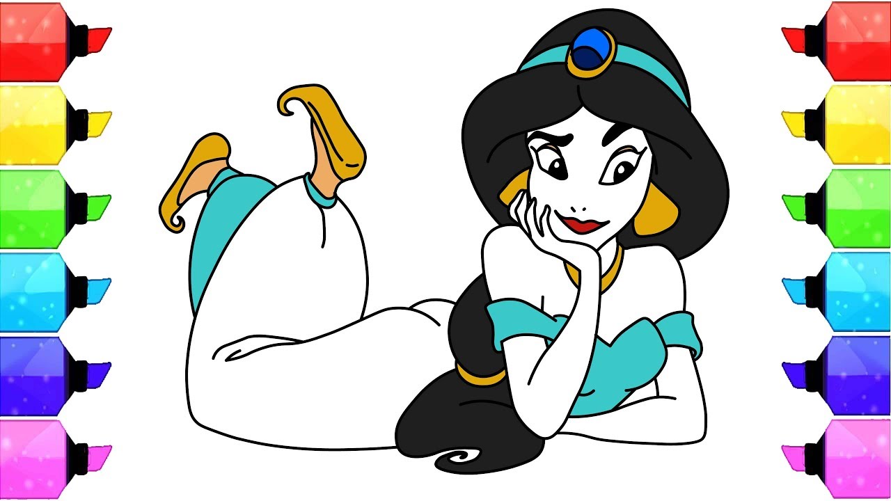 1280x720 How To Draw And Color Jasmine Princess