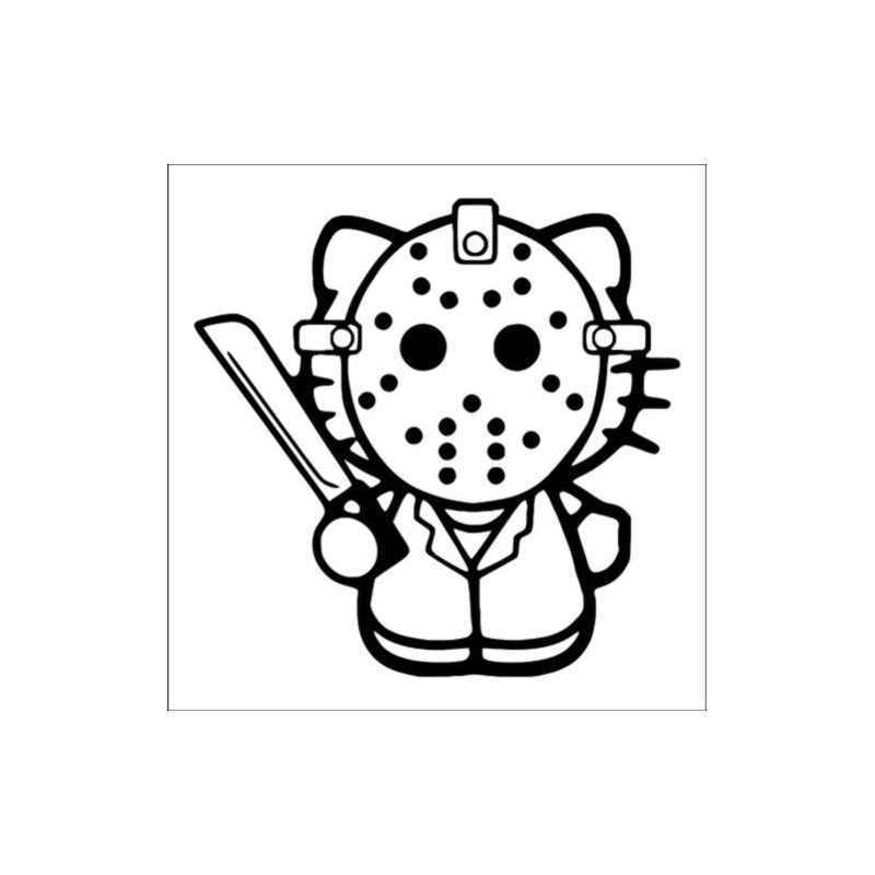800x800 Hello Kitty Jason Voorhees Friday The Decal