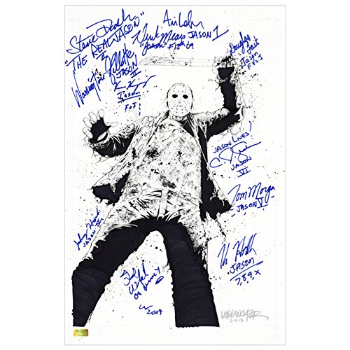 500x500 friday the jason voorhees cast autographed original artwork