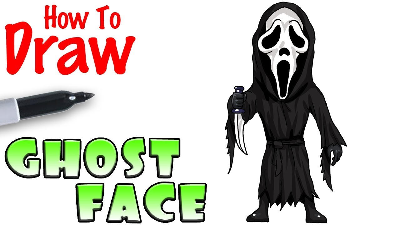 1280x720 how to draw ghostface scream