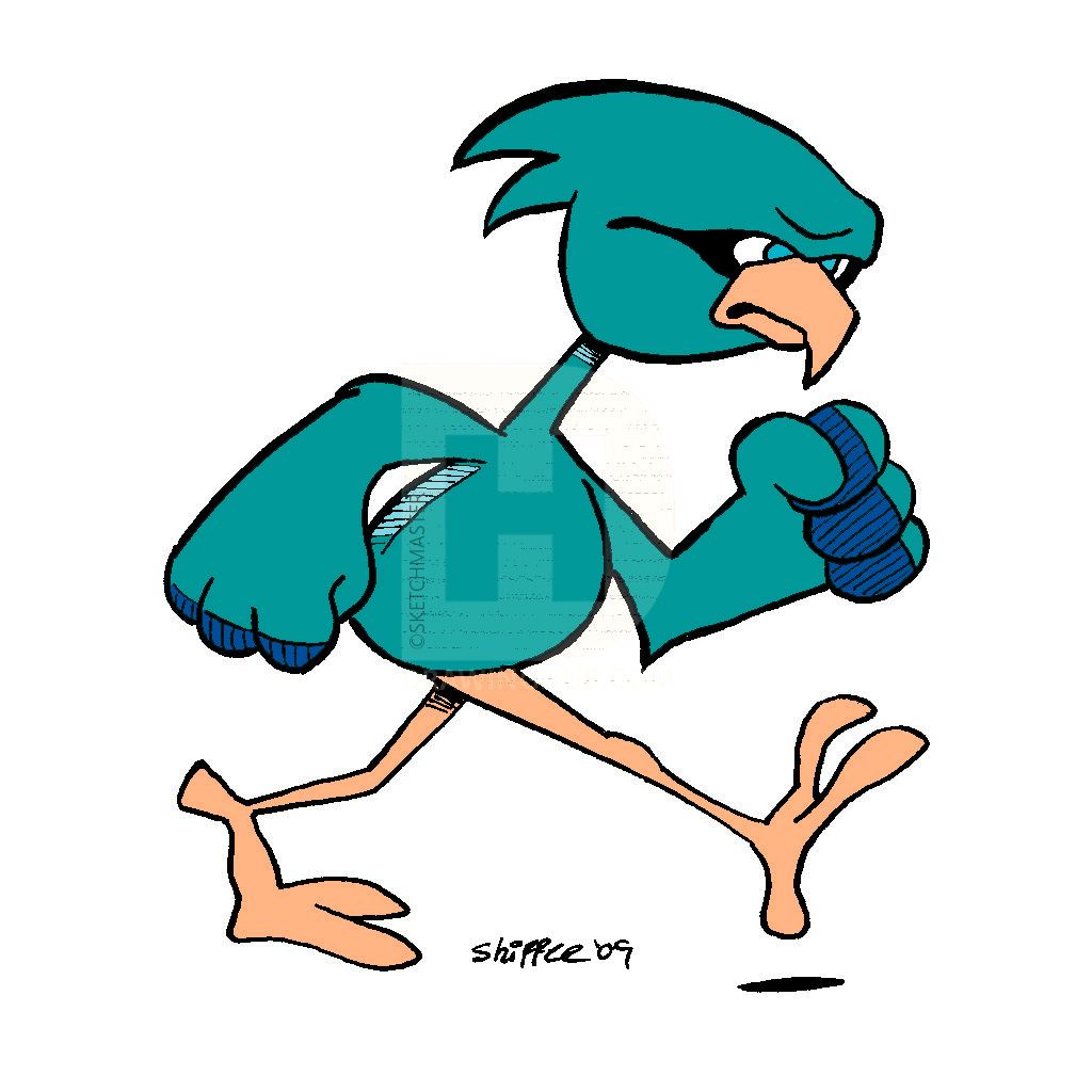 1024x1024 How To Draw A Cartoon Blue Jay, Step