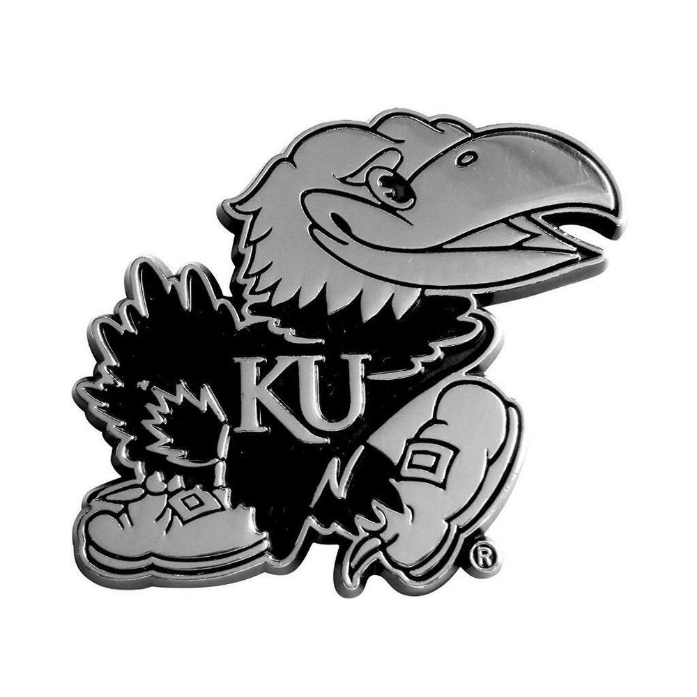 1000x1000 Kansas Jayhawks Heavy Metal Auto Emblem