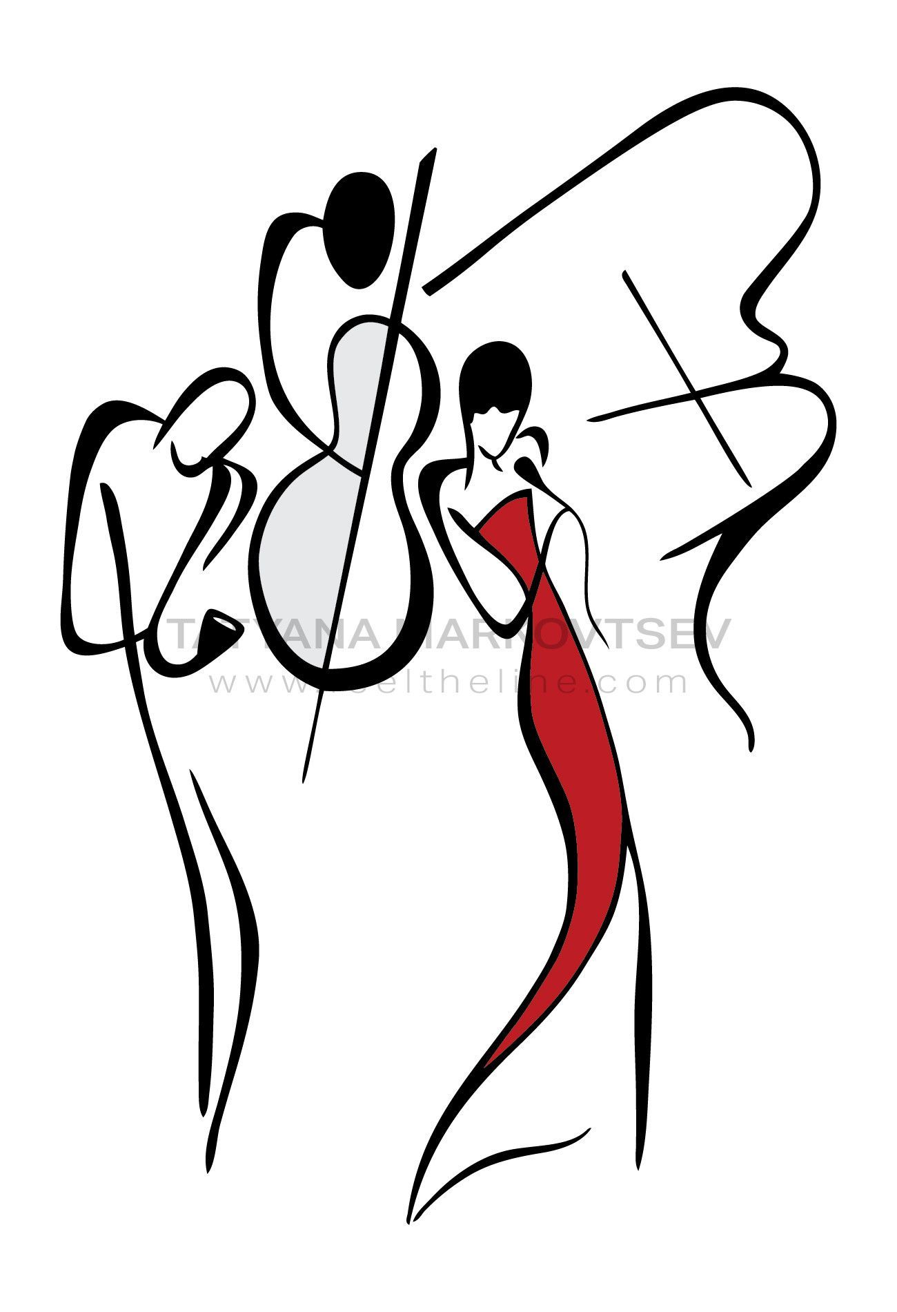 1300x1900 Jazz Band Ii In Ttt Artwork, Art, Line Artwork