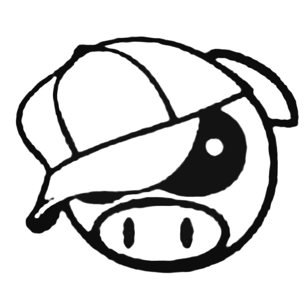 1000x1000 Jdm Race Pig Base Cap Decal Sticker
