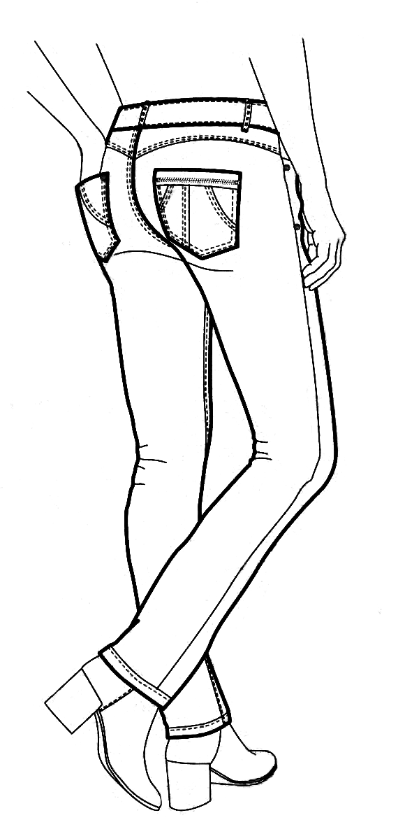 570x1192 Drawings For Exotic Jeans Hangtags Desigual