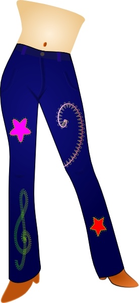 276x599 Blue Jeans Clip Art Free Vector In Open Office Drawing