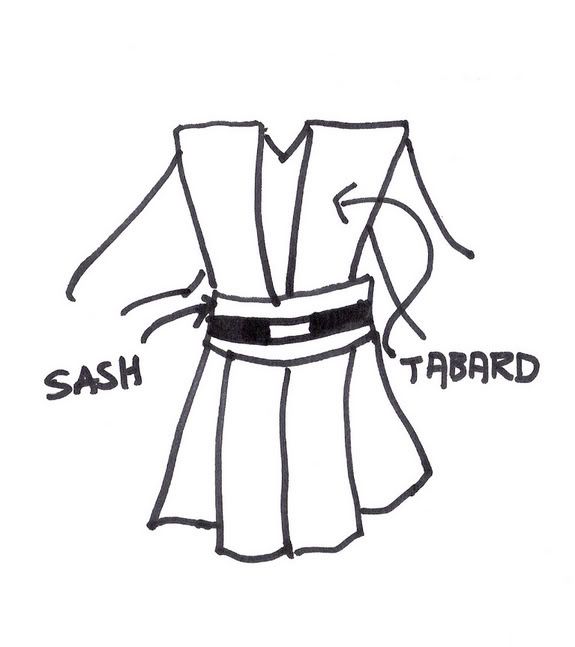 575x647 detailed jedi tunic, tabard, sash robe tutorial myscififan