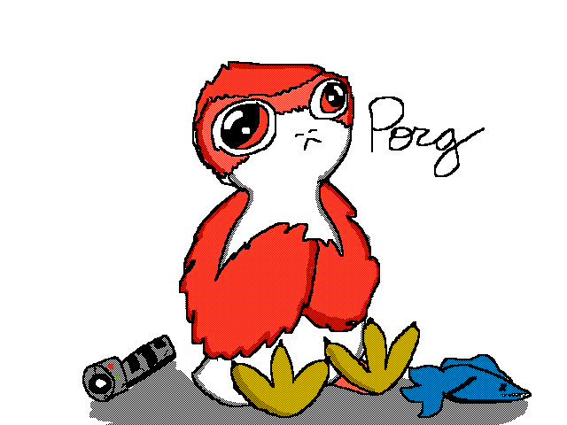 640x480 Porg Drawing