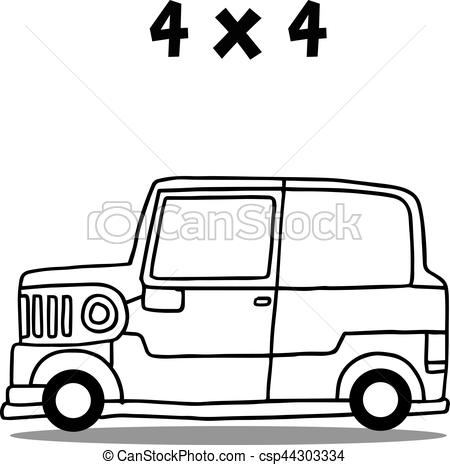 450x465 Jeep Transport Collection Vector Art Hand Draw