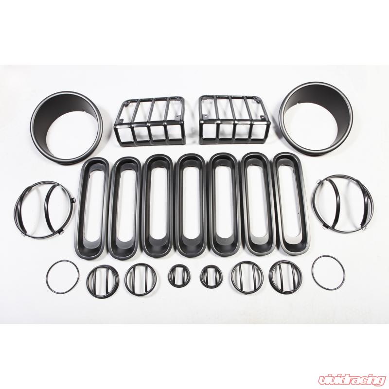 800x800 Rugged Ridge Piece Euro Guard Light Kit, Black Jeep