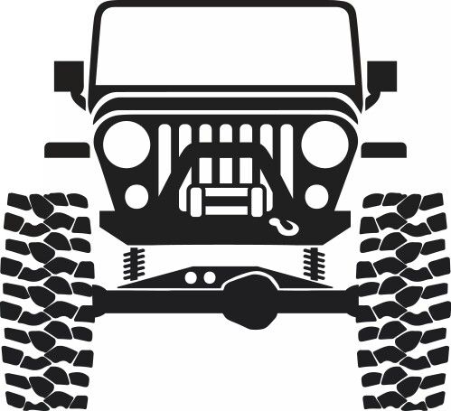 499x455 Silhouette Of A Jeep