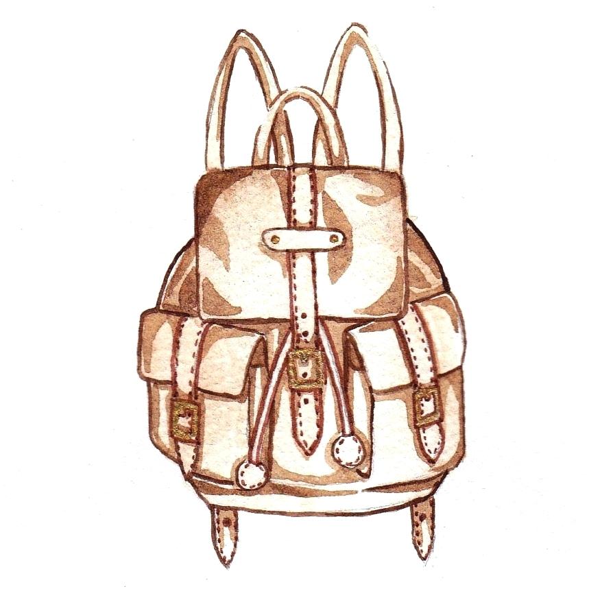 859x859 Backpack Drawing Running