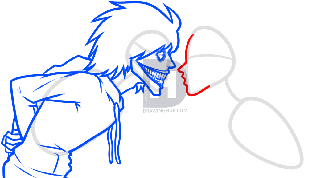 1080x579 How To Draw Jeff And Jane The Killer, Step