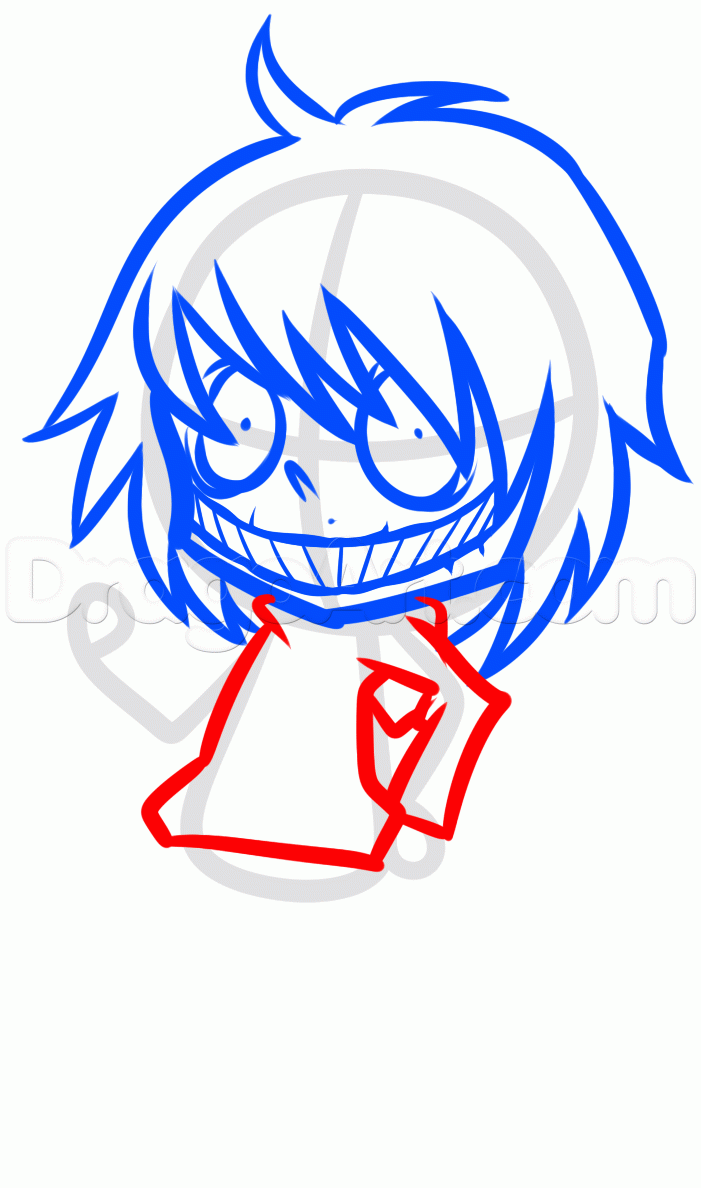 701x1188 How To Draw Chibi Jeff The Killer, Step