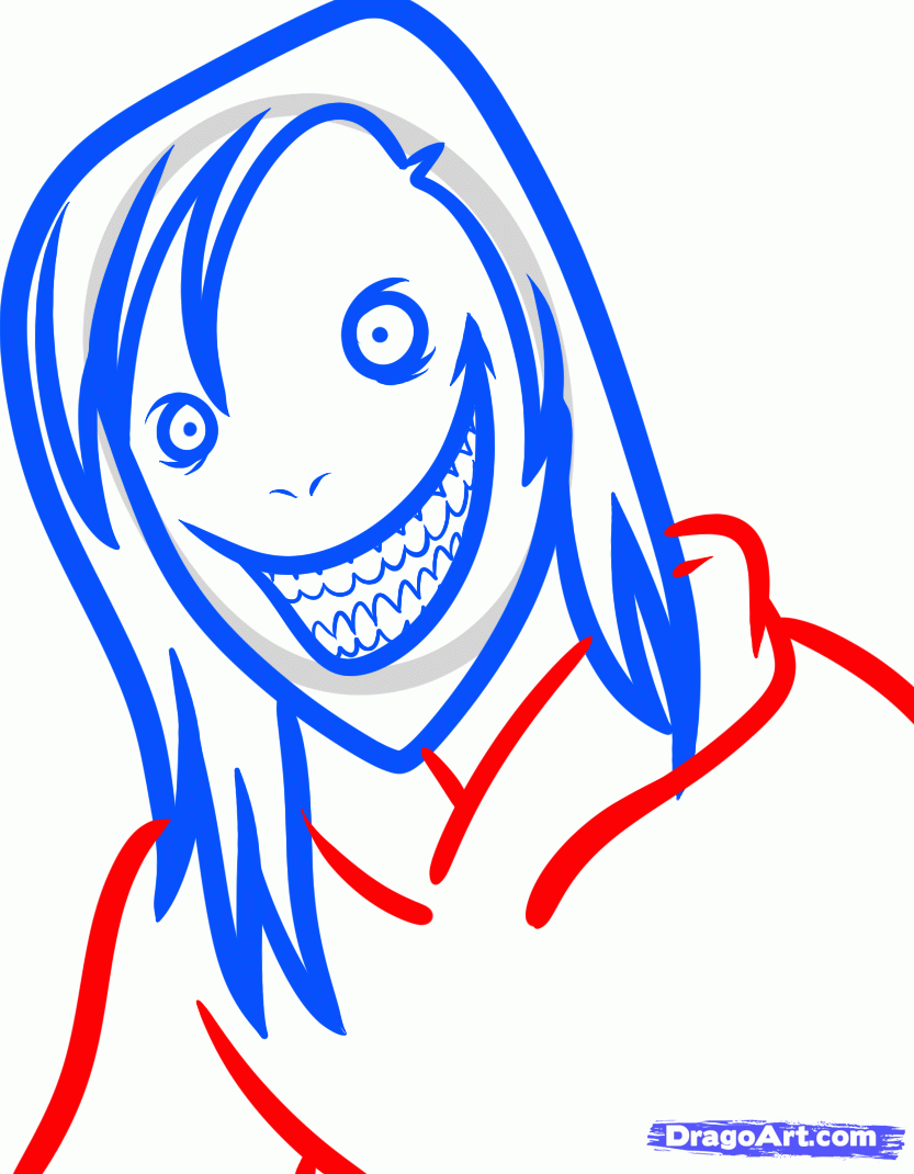 833x1070 How To Draw Jeff The Killer, Step