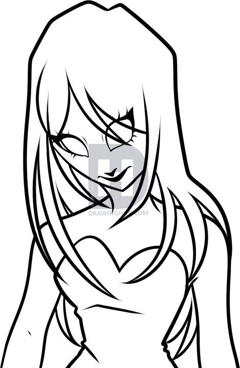 469x720 How To Draw Jane The Killer, Step