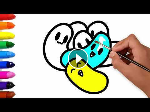 480x360 Jelly Bean Coloring And Drawing Learn Colors For Kids