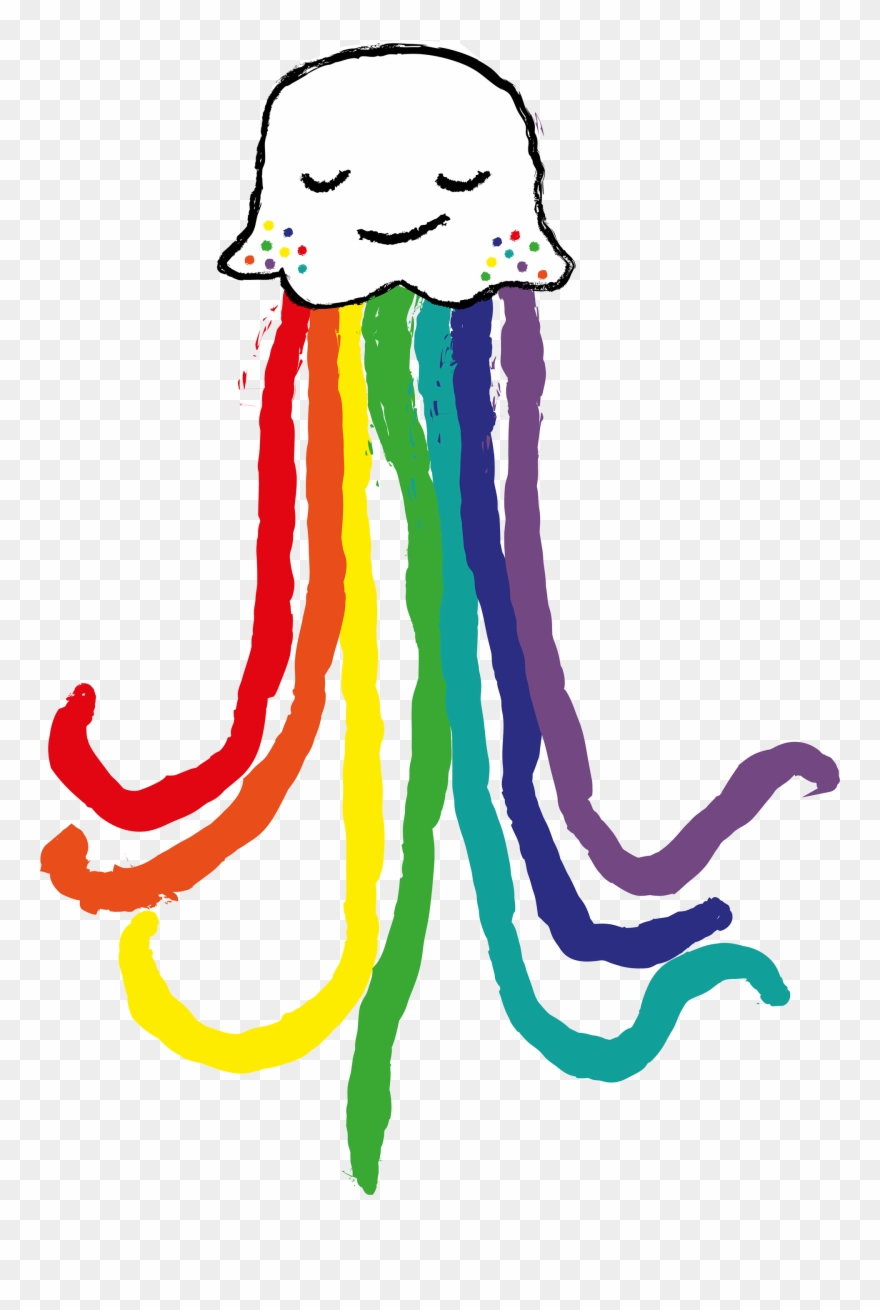 880x1310 Rainbow Jelly Fish