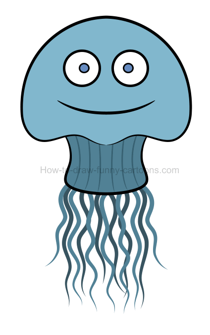 424x677 How To Draw A Jellyfish Clipart