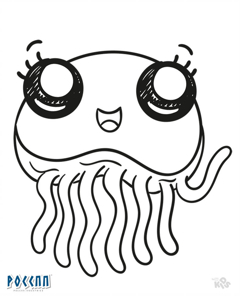 805x993 Jellyfish Kawaii To Color