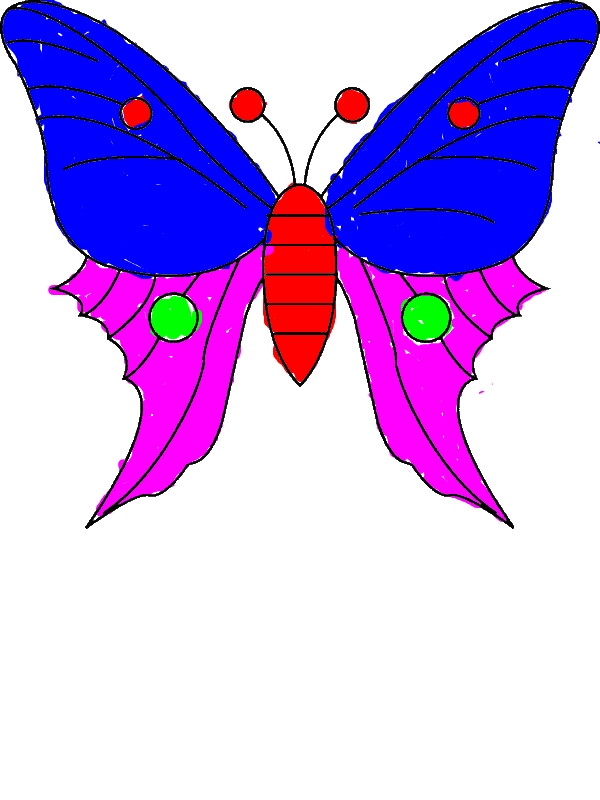 600x800 Simple Butterfly Drawing Coloring