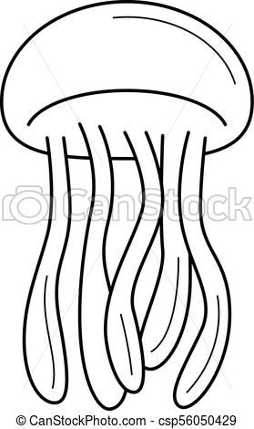 279x470 jellyfish line icon jellyfish line icon isolated on white