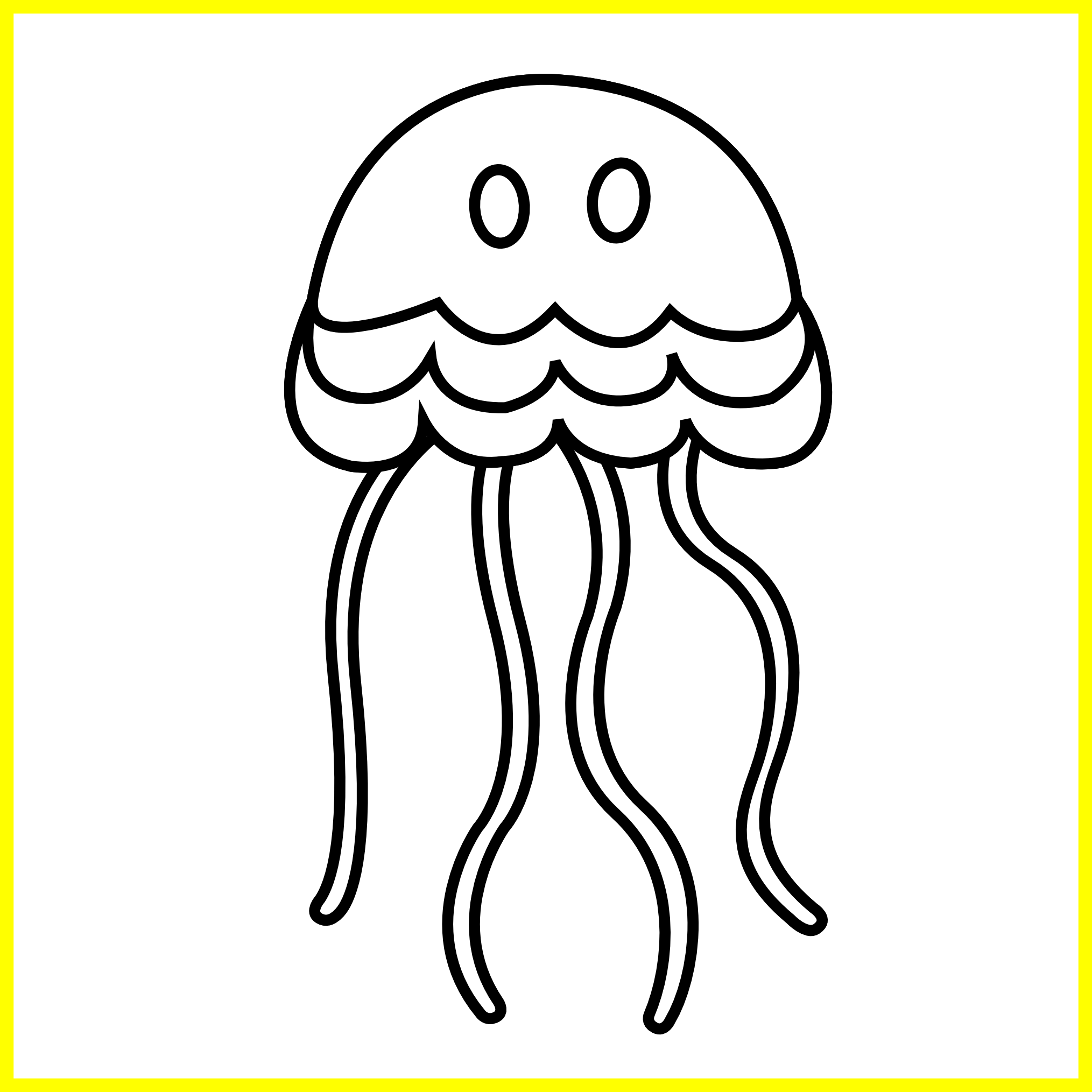 2029x2029 Collection Of Free Jellyfish Drawing Doodle Download On Ui Ex