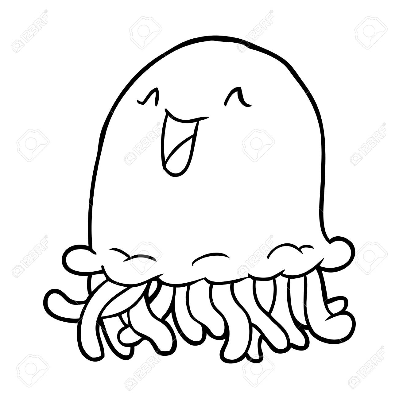1300x1300 Huge Collection Of 'jellyfish Line Drawing' Download More Than