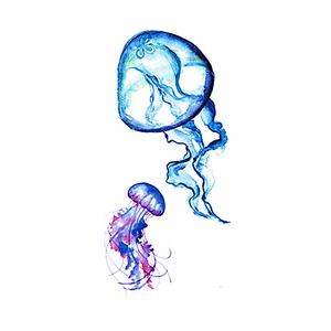 300x300 Partattoo Jellyfish Temporary Tattoo For School