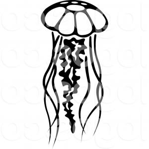 300x300 Photostock Vector Jellyfish Style For Coloring Book Shirt Design