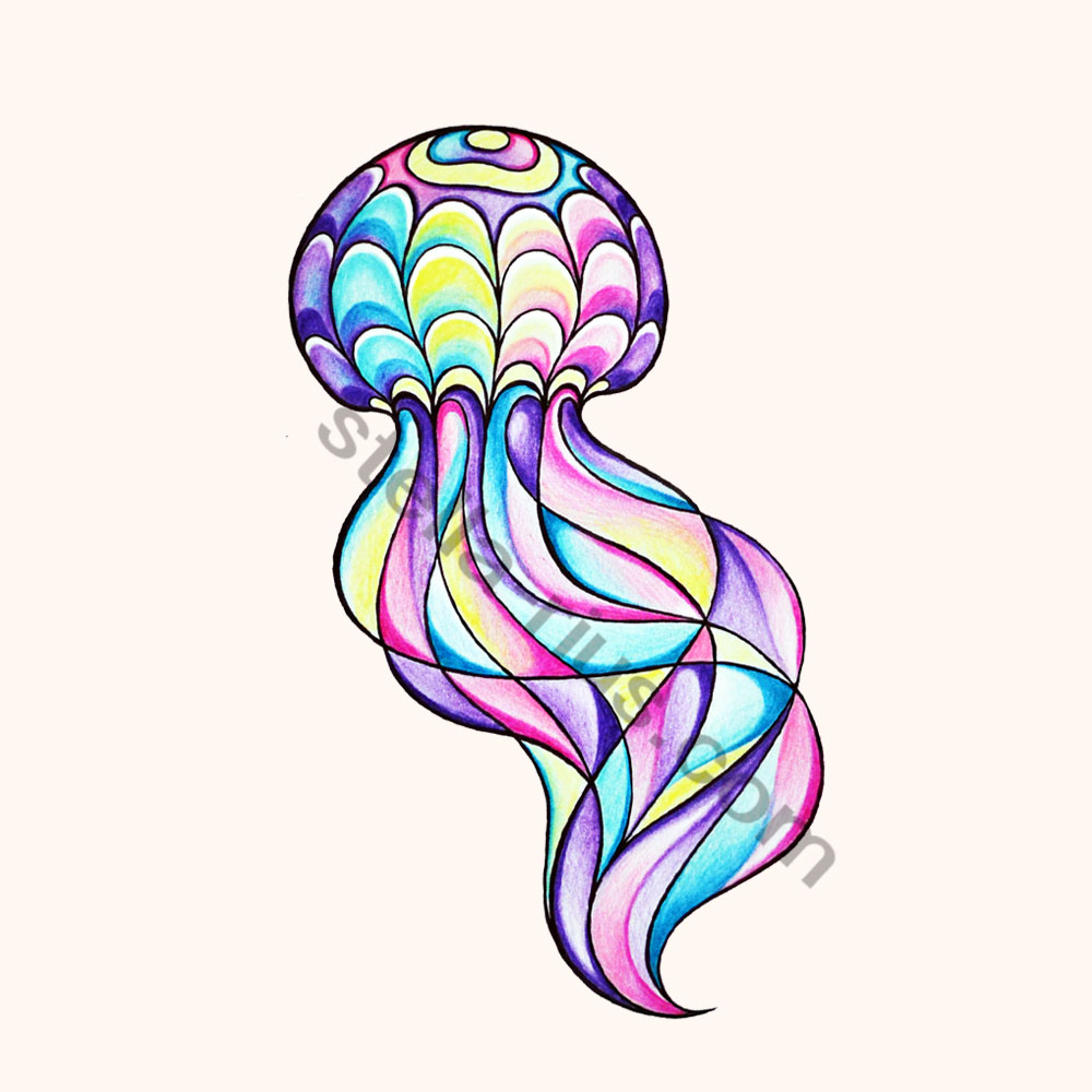 1000x1000 Temporary Tattoo Jellyfish