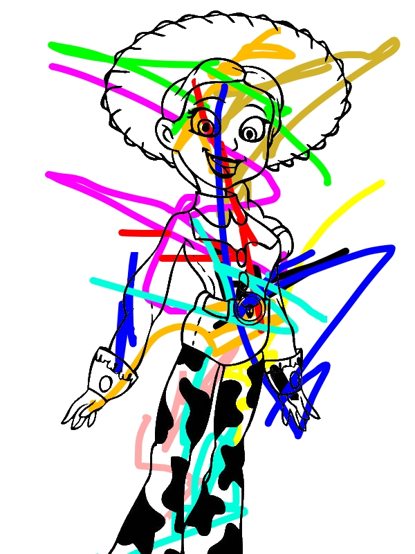 600x800 jessie the cowgirl in toy story coloring