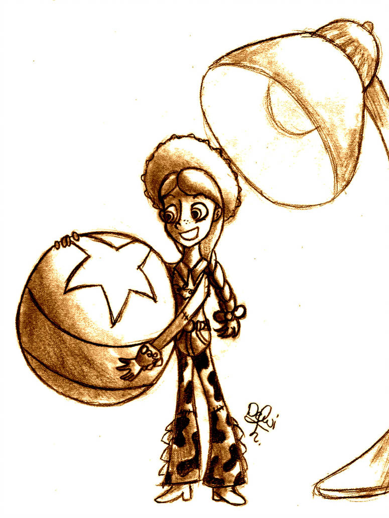 775x1031 toy story jessie sketch